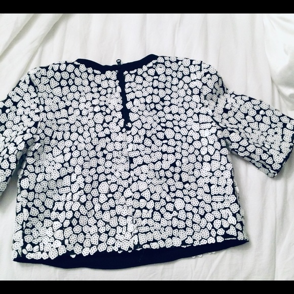 FRENCH CONNECTION SQUIN SKIRT & TOP SET BLACK-WHT - Picture 3 of 7